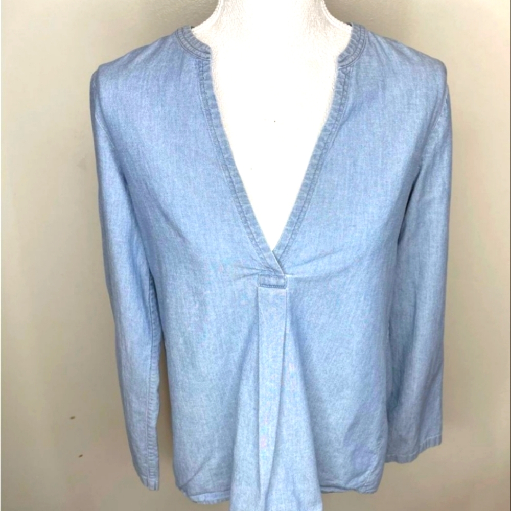 Theory Popover Chambray Top (Women's, Small)